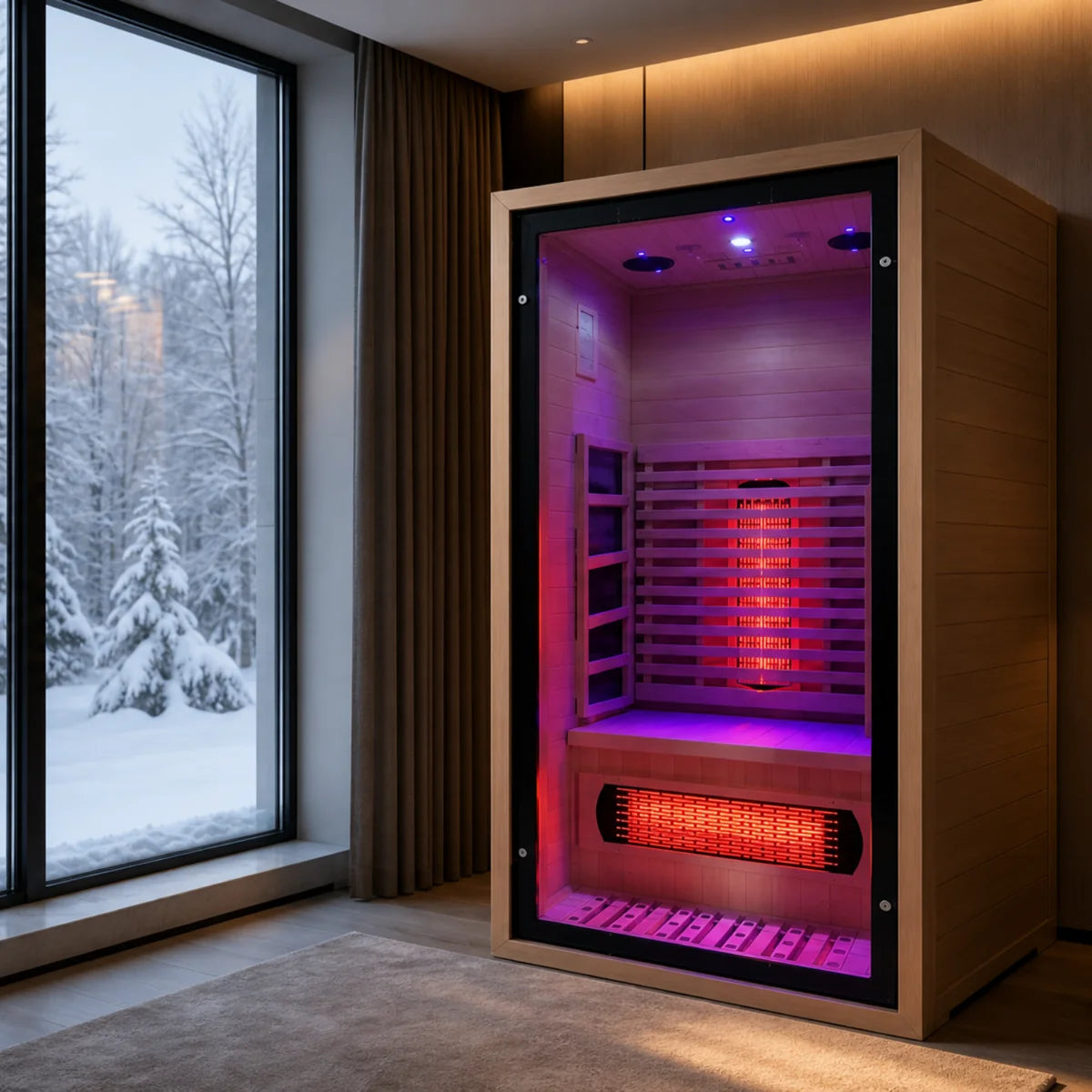 Solux Summit 1-Person Infrared Sauna | Far Infrared Home Sauna