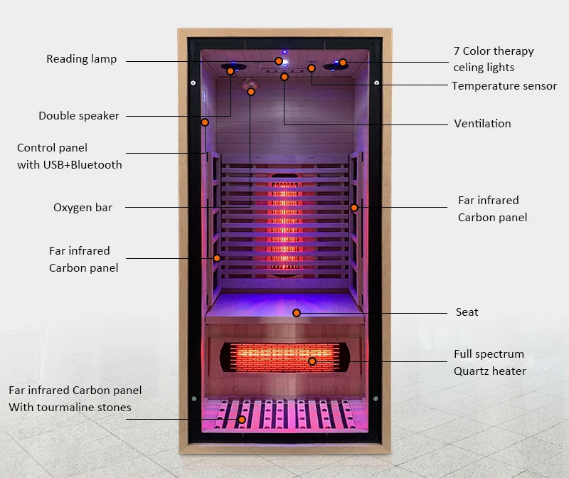 Solux Summit 1-Person Infrared Sauna | Far Infrared Home Sauna
