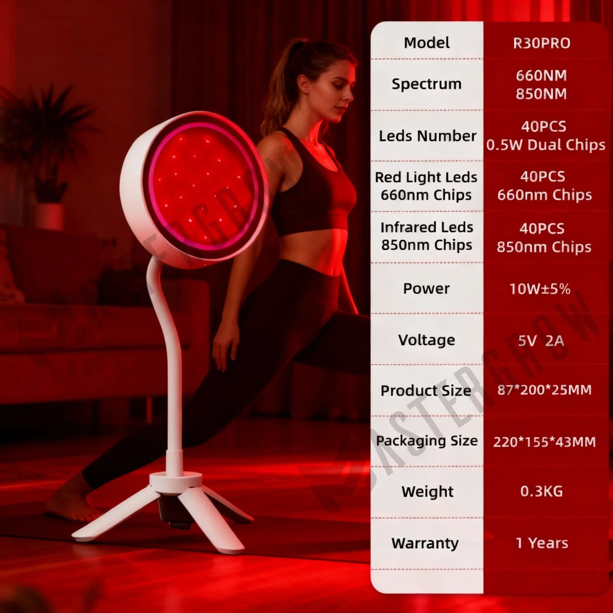 R30 Pro Portable Red Light Therapy Lamp - Solux